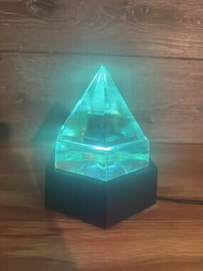 Vtg Nautical Green Hexagon Glass Ship Deck Prism Light Maritime Paperweight